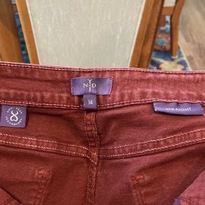 NYDJ- Marilyn Straight jeans in rusty red